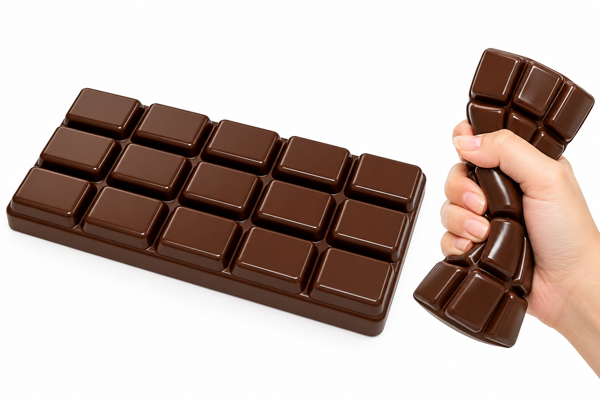 Chocolate Bar Squishy Toy – Soft & Squeezable Sensory Fidget Toy