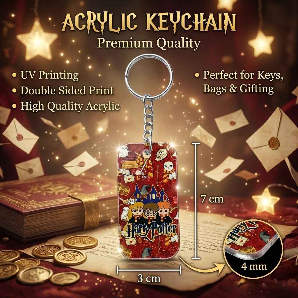 Harry Potter Gift Set Combo – Acrylic Standee, Magnetic Bookmarks, Sticker Sheets, Acrylic Keychain & Phone Grip | Wizard Collection Merchandise