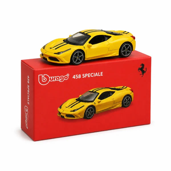 Official Bburago Ferrari 458 Speciale Diecast Model Car 1:64 Scale – Yellow | COD NOT AVAILABLE