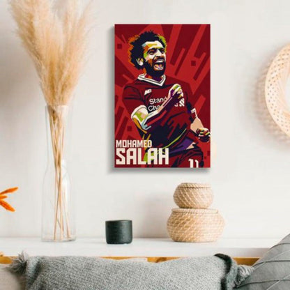 Mohamed Salah Wood Print | Ink Infused into the Wood | Soccer ;  Liverpool ; Egypt |