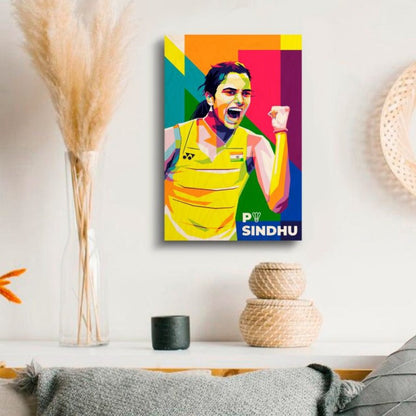 P. V. Sindhu Wood Print | Ink Infused into the Wood | Olympics ; BWF circuit ; Badminton ; Indian Team |