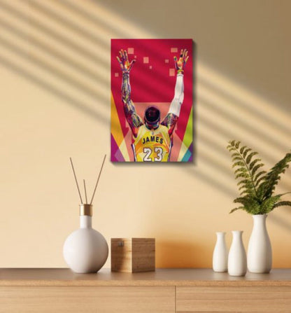 LeBron James (King James) WPAP Wood Print | Ink Infused into the Wood | Basketball ; NBA ; LA Lakers|