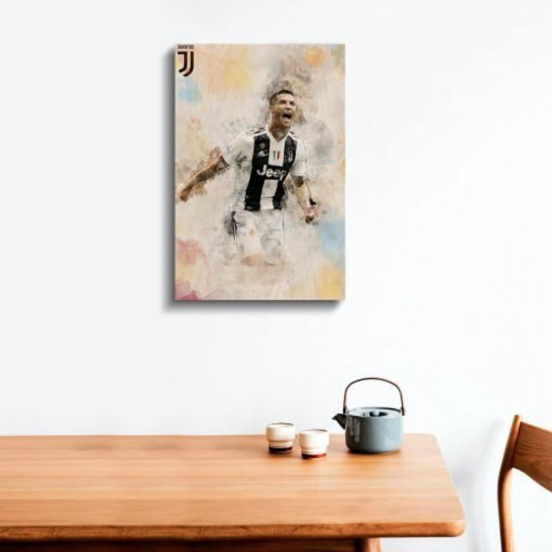 Cristiano Ronaldo Juv Wood Print | Ink Infused into the Wood | Soccer ; Manchester United ; Portugal |