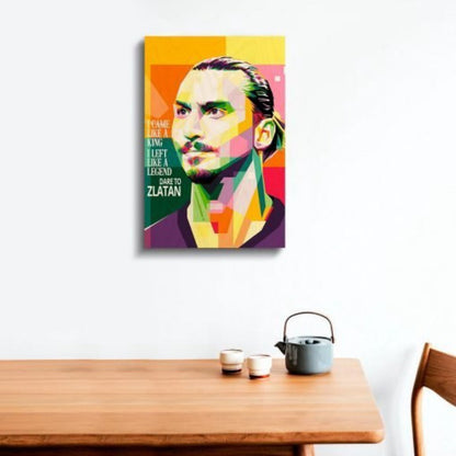 Zlatan Ibrahimovic WPAP Wood Print | Ink Infused into the Wood | Soccer ;  AC Milan ; Sweden |