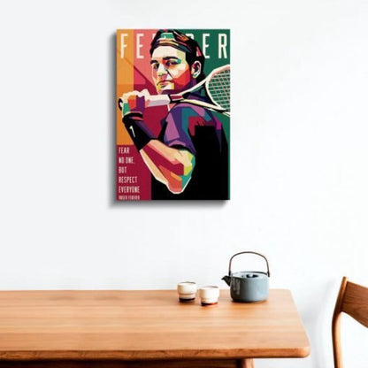 Roger Federer (The Swiss Perfection) Wood Print | Ink Infused into the Wood | Tennis ; ATP ; Grand Slam |