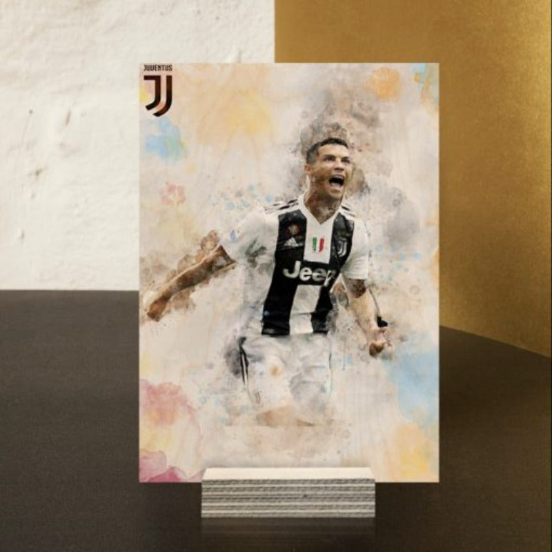 Cristiano Ronaldo Juv Wood Print | Ink Infused into the Wood | Soccer ; Manchester United ; Portugal |