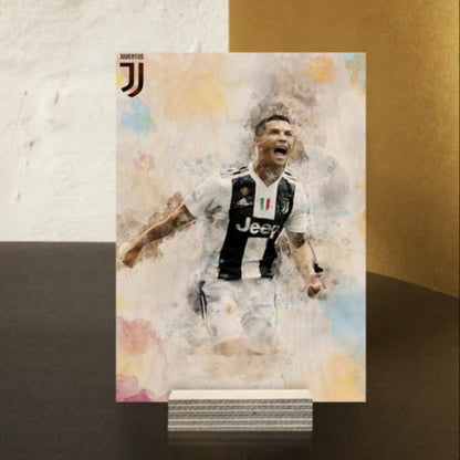 Cristiano Ronaldo Juv Wood Print | Ink Infused into the Wood | Soccer ; Manchester United ; Portugal |