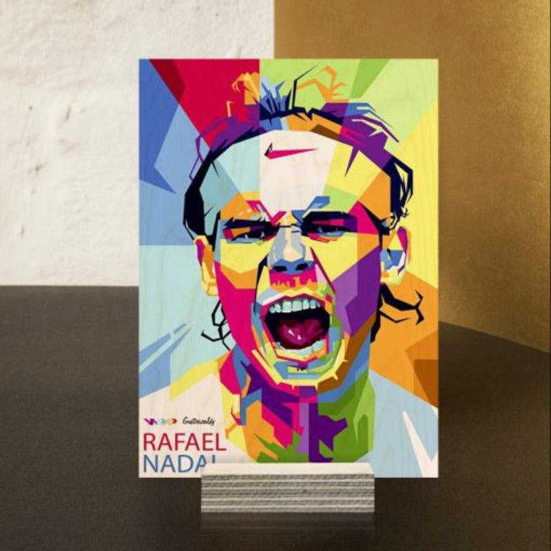 Rafael Nadal (King of the Clay) Wood Print | Ink Infused into the Wood | Tennis ; ATP ; Grand Slam |