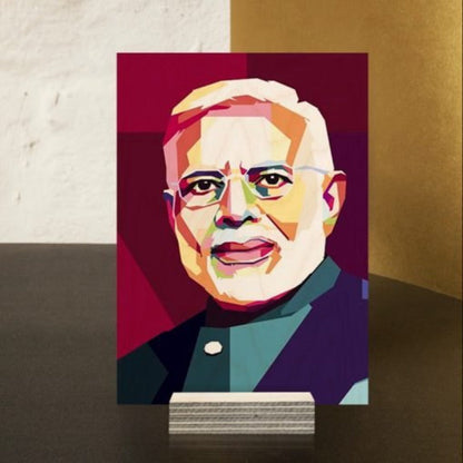 Narendra Modi Wood Print | Ink Infused into the Wood | Indian politician ; Famous Personality |