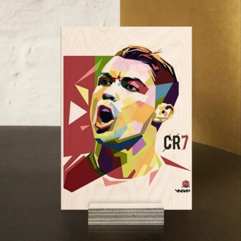 Cristiano Ronaldo WPAP Wood Print | Ink Infused into the Wood | Soccer ; Manchester United ; Portugal |