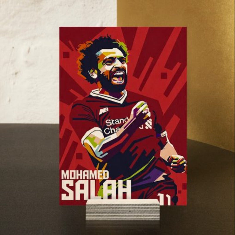 Mohamed Salah Wood Print | Ink Infused into the Wood | Soccer ;  Liverpool ; Egypt |