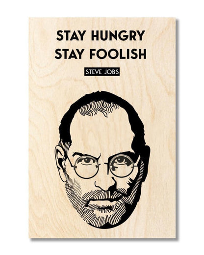 Steve Wood Print | Ink Infused into the Wood | Famous Personality |