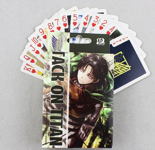 Attack on Titan Anime Playing Cards + Full Deck | Poker Cards | Eren Yeager Attack on Titan | Japanese Manga | Design A