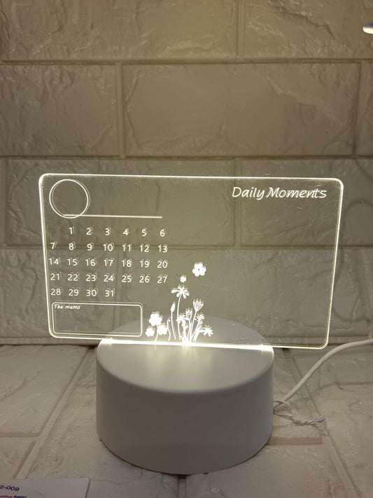 Daily Moments  3D Acrylic Night LED Light with USB plugin Base | Size: 20 cm