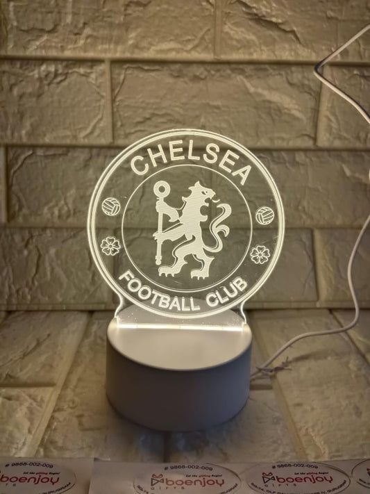 Chelsea 3D Acrylic Night LED Light with USB plugin Base | Size: 20 cm