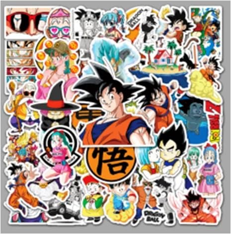 Dragon Ball Z Vinyl Stickers | 50 Pieces | Reusable | Good for Laptop, MacBook, Mobile Phone, Refrigerator, Notebook, Closet | Waterproof Stickers |