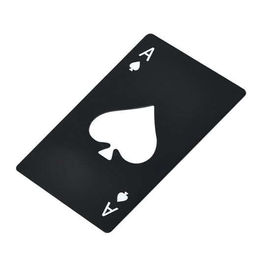 Casino Card Bottle Opener Black | Ace of Spades Metal Card |