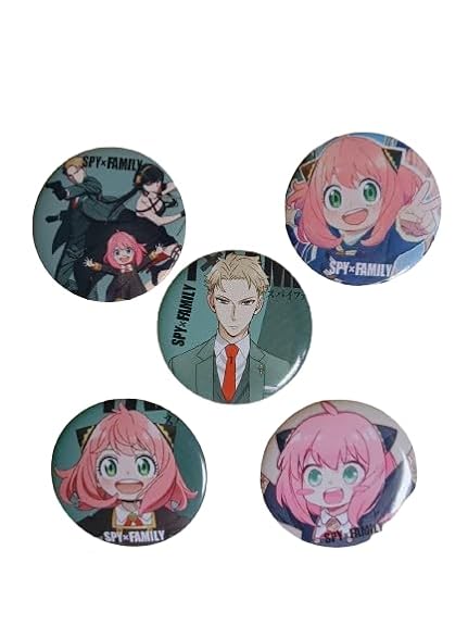 Spy x Family Anime Inspired Matte Laminated Anti-Scratch Badges | Size 58 mm |Pack of 5 |