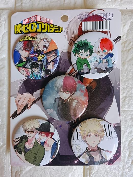 My Hero Academia Anime Inspired Matte Laminated Anti-Scratch Badges | Size 58 mm |Pack of 5 |