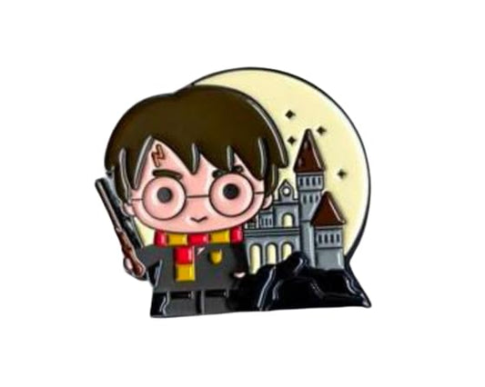 Harry Potter HP Face with Hogwarts Castle Enamel Pin Badge | Zinc Alloy Brooch |