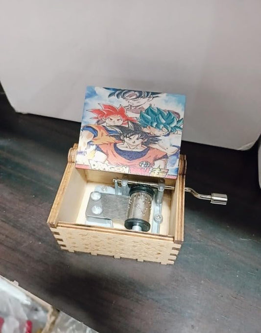 Dragon Ball Z All Characters Wooden Vintage Hand Crank Music Box - Engraved Music Box Kids Toy Desk Decoration