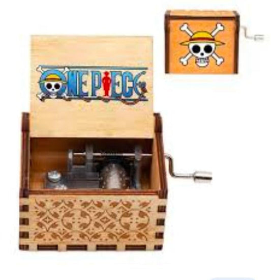 One Piece Wooden Vintage Hand Crank Music Box - Engraved Music Box Kids Toy Desk Decoration