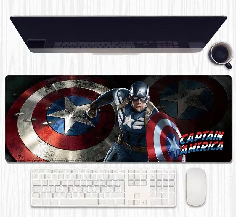 Captain America Desk Mat Gaming Art Mouse Pad | Computer Table Mat | 80 cm