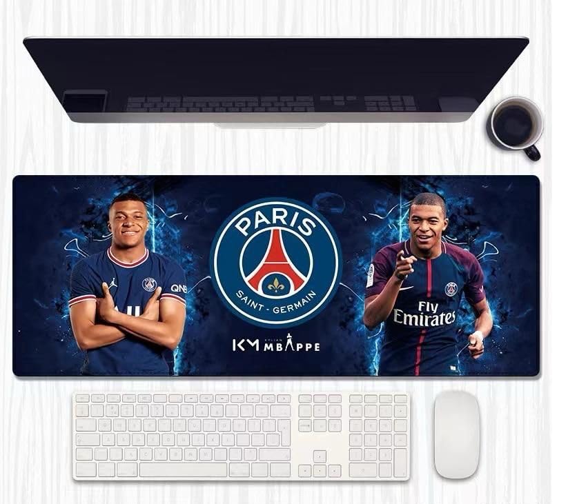 Kylian Mbappe Paris Desk Mat Gaming Art Mouse Pad | Computer Table Mat | 80 cm | Color A