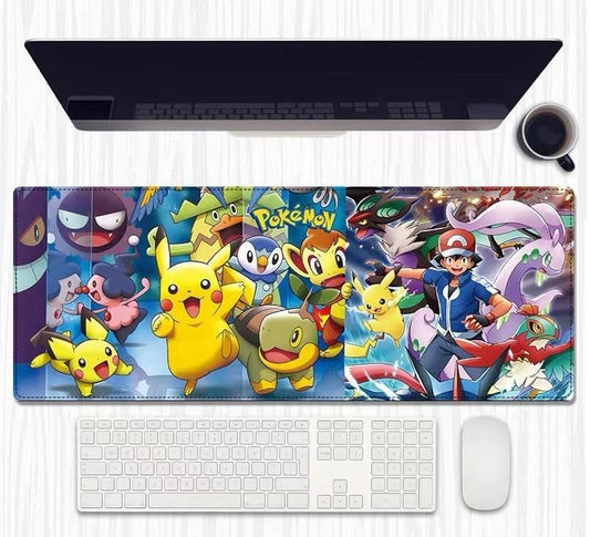 Pokemon Desk Mat Gaming Art Mouse Pad | Computer Table Mat 80 x 30 x 0.3 cm | Color C