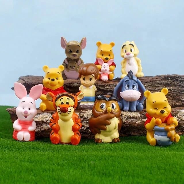 Charming Winnie The Pooh, Animal Figure Play Set, Limited Edition Collectible Action Figure Toys for Kids - 10 Pcs/Set/Size 6 Cm