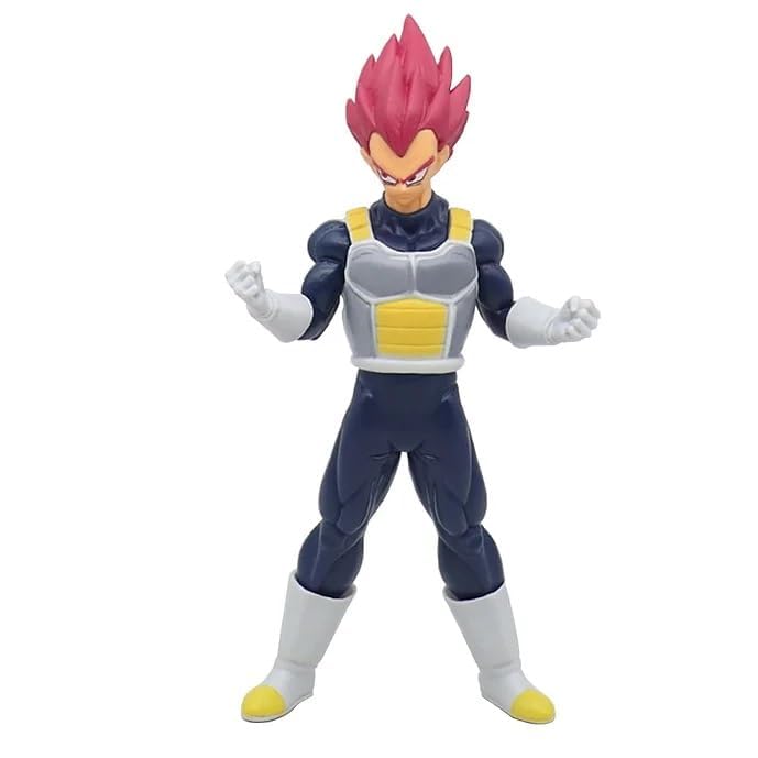 Dragon Ball Z Action Figure | Lightweight, Attractive, Durable Action Figures/Action Figures for Home Decors, Office Desk and Study Table | Vegeta Red | 18 cm