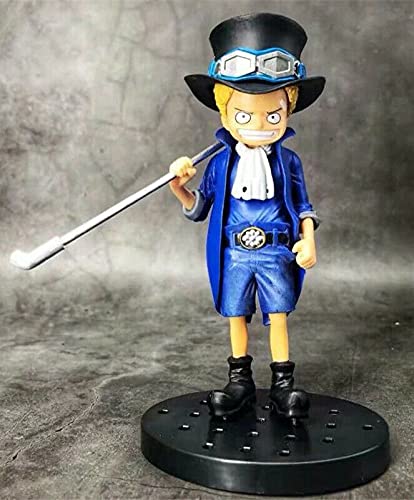 One Piece Anime Figures 15cm | Monkey D Luffy, Zoro, Sanji, Sabo, Ace Kid Figure Collectible Toys | Anime Manga Lovers | Needs to be Assembled | No Box (Sabo)