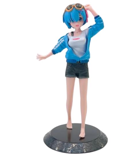 Rem Blue Jacket Action Figure | Anime Doll | 1 Action Figurine | Manga Action Figure Collection| 15 CM | No Original Box Packing