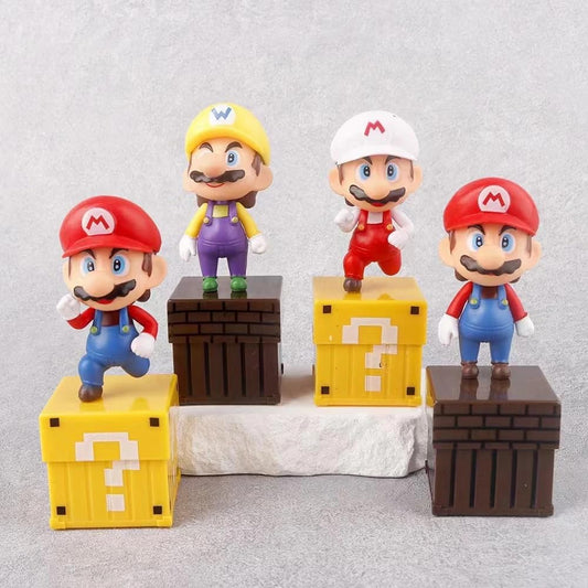 Super Mario Game Action Figures Toys PVC Model Collection Kids Toy Figures/ 4pcs | 14 cm