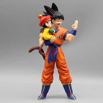 Dragon Ball Z Goku Gohan Figure Goku Son Gohan Father Holding His Son Action Figures 30 cm| 1 pc