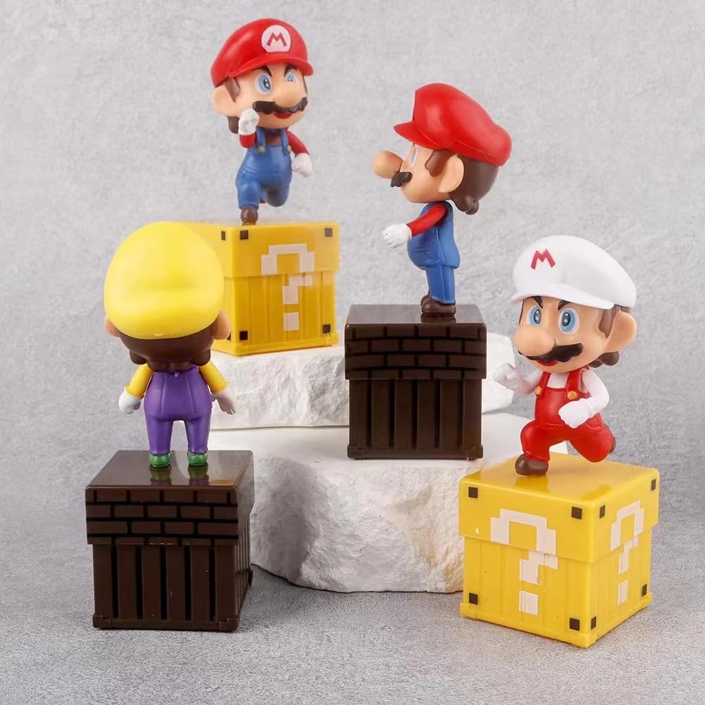 Super Mario Game Action Figures Toys PVC Model Collection Kids Toy Figures/ 4pcs | 14 cm