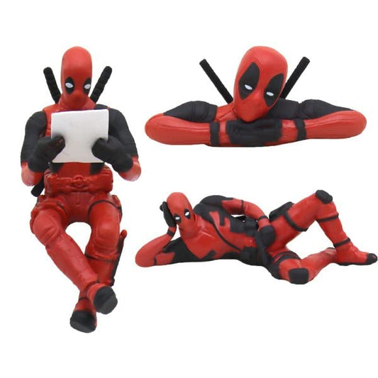 Deadpool - Action Figures | 3 Figures Set | Most Loved Comic Super Hero | Cake Toppers | Room Garden | 8-10 cms | Set of 3 Figures