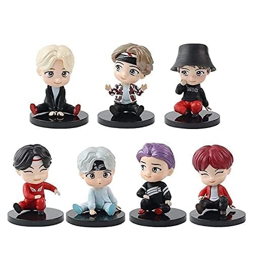 BTS Series Figures | Set of 7 | Approx 8 to 14 cm | Bangtan Boys | South Korean Band | Jin | Suga | J-Hope | RM | Jimin | V | Jungkook