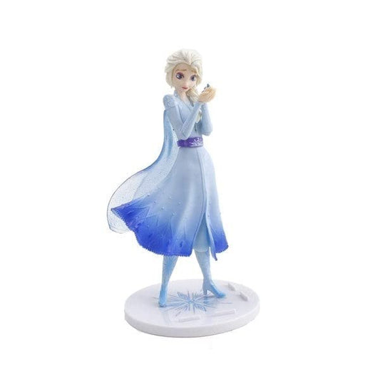 Disney Princess Frozen 2 Elsa | 19 cm | Snow Queen with Fire Lizard in Hand | Anime Dolls Figurines Kids Toy Children Gift | Cake Toppers