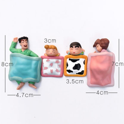 shinchan Miniature Action Figure- Size- 4-8 CM Sin chan Himawari Family Collection Limited Edition Collectible Toy