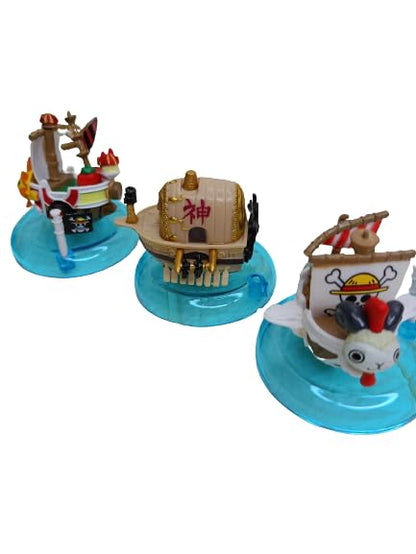 One Piece Pirate Ship Collection with Base Figure Toy Home Decors, Office Desk and Study Table| Size Approx 5-6 cm/Set of 6