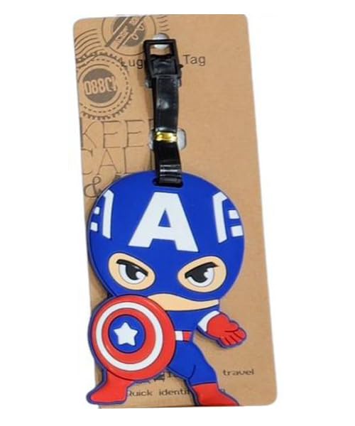 Captain America Luggage Tag | Luggage Bag Tag for Baggage, Suitcases| Luggage Tag Size Approx 13 Cm