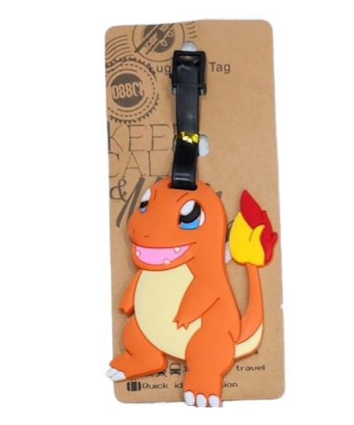 Pokemon Charmander Luggage Tag | Luggage Bag Tag for Baggage, Suitcases| Luggage Tag Size Approx 13 Cm