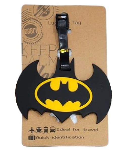 Batman Logo Luggage Tag | Luggage Bag Tag for Baggage, Suitcases| Luggage Tag Size Approx 13 Cm | Style A