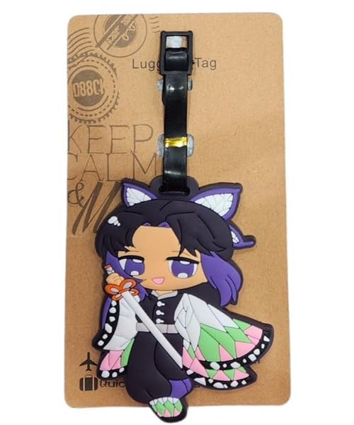 Demon Slayer Shinobu Kocho Luggage Tag | Luggage Bag Tag for Baggage, Suitcases| Luggage Tag Size Approx 13 Cm