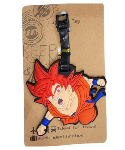 Dragon Ball Z Luggage Tag | Luggage Bag Tag for Baggage, Suitcases| Luggage Tag Size Approx 13 Cm | Anime  Style E