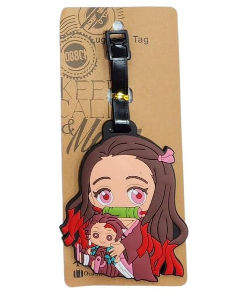 Demon Slayer Nezuko Luggage Tag | Luggage Bag Tag for Baggage, Suitcases| Luggage Tag Size Approx 13 Cm