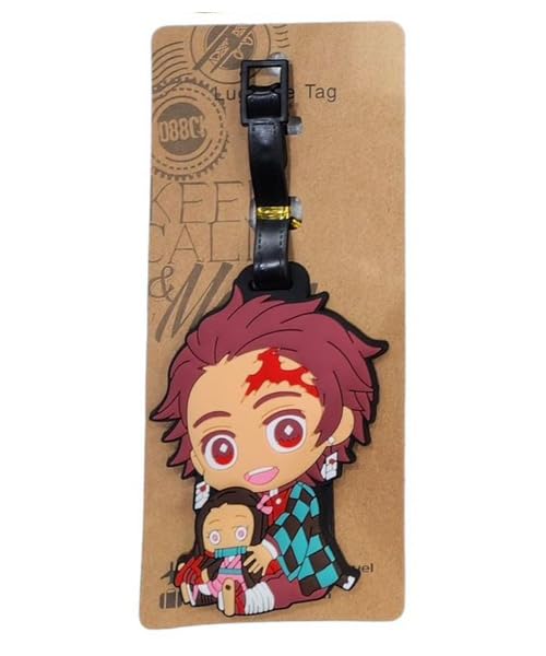 Demon Slayer Tanjiro Kamado Luggage Tag | Luggage Bag Tag for Baggage, Suitcases| Luggage Tag Size Approx 13 Cm