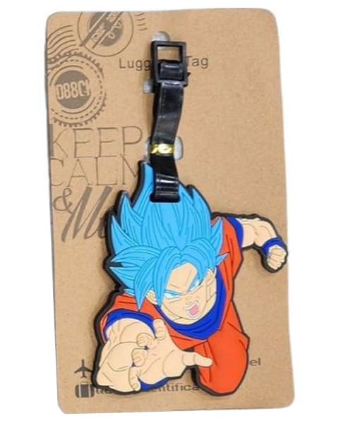 Dragon Ball Z Goku Blue Hair Luggage Tag | Luggage Bag Tag for Baggage, Suitcases| Luggage Tag Size Approx 13 Cm