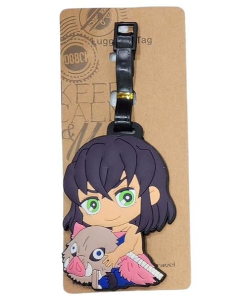 Demon Slayer Inosuke Luggage Tag | Luggage Bag Tag for Baggage, Suitcases| Luggage Tag Size Approx 13 Cm